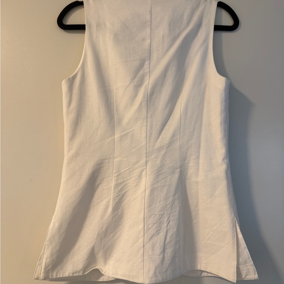 Anthropologie Maeve Sleeveless White Button-Up Top Size XS - Picture 4 of 7